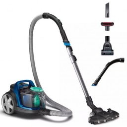 Aspirator fara sac Philips Seria 5000, tehnologie PowerCyclone 7, FC9557/09, 900W, filtru alergenic H13, cap de aspirare Triactive + LED, perie miniTurbo pentru parul animalelor