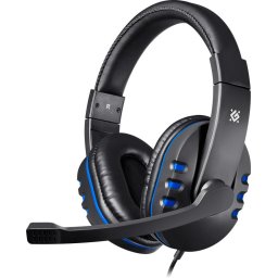 Casti Defender Warhead Negru cu albastru Cu fir / Gaming / Negru cu albastru