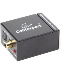 Convertor audio Gembird, digital, analogic, Cablexpert 08257, cu alimentator 5V DC, Negru