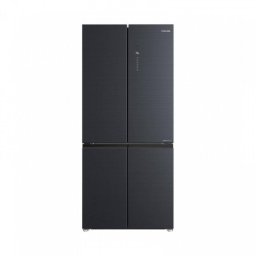 Frigider FourDoors Toshiba, clasa energetica E, volum net total 515L (345+170), NoFrost, System PureAir, Moisture Zone, Flexible Zone, Origin Inverter, Wi-fi Control, Display Exterior, design Morandi Grey