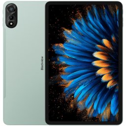 Tableta Blackview MEGA2, Ecran FHD+ 60Hz 12", 12GB RAM, 256GB Flash, Android 15, Unisoc T615, 16MP+8MP, 9000mAh, 18W, Stylus, Face Unlock, 4G, Dual SIM + Husa, Mouse, Tastatura, Verde