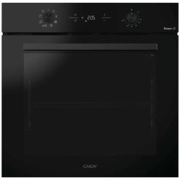 Cuptor electric incorporabil Candy CA6 NP3T3EHTB, clasa A+, Multi-level, Easy Steam, 78 litri, Hidrolitic, 9 functii, Display + 2 selectoare, soft close, raft telescopic, Negru