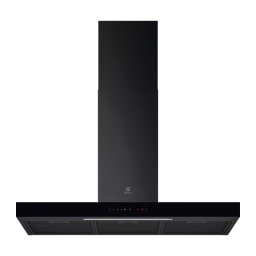 Hota incorporabila decorativa Electrolux LFT819K, Control electronic, Putere de absorbtie 730 mc/h, Conectivitate plita, Functie Breeze, Iluminare LED, 90 cm, Negru mat