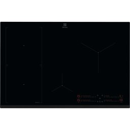 Plita incorporata cu inductie Electrolux EIS82453 SenseBoil, Hob2Hood, functie Bridge, 80 cm, Negru