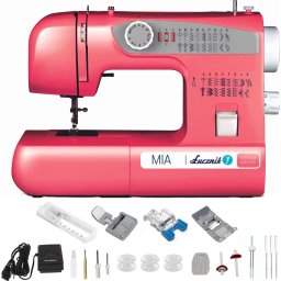Masina de cusut Electrica Łucznik Mia, 38 cusaturi, reglarea vitezei, 70 W, Roz-Capsuna