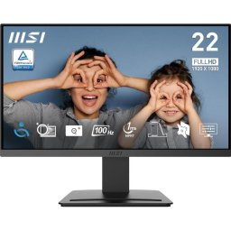 Monitor VA LED MSI PRO MP223 E2, 21.45 inch, Full HD 1920 x 1080, HDMI, DisplayPort, 100 Hz, 1 ms, Negru