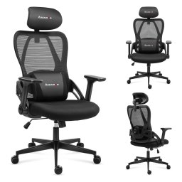 Scaun gaming Huzaro Combat 2.7, cotiere reglabile 3D, suport lombar ajustabil, dimensiuni ajustabile, Negru