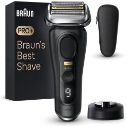Aparat de ras electric Braun Series 9 Pro+ 9510s, Autonomie 60 minute, Vibratii sonice, Husa de calatorie, Negru