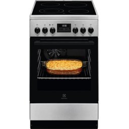 Aragaz Electric Electrolux LKR540266X, Plita Vitroceramica, 4 zone de gatit, Cuptor Multifunctional, 57 L cu Gril, Convectie si Timer, Inox
