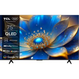 Televizor QLED Smart TV, TCL 75P79K, 75 inch, 4K Ultra HD, Wi-Fi, HDR10+, Dolby Vision, 60Hz, Negru
