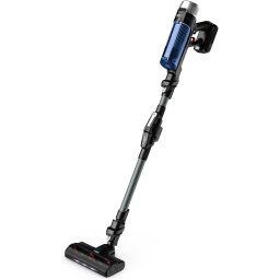 Aspirator vertical Tefal X-Force Flex 9.60 TY20C7, 250 W, Recipient 0.45 l, Autonomie 45 minute, Wet&Dry, Negru/Albastru