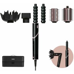 Ondulator 5in1 Shark FlexStyle HD446EU, 5 moduri de coafare, ondulatoare Auto-Wrap, perie paddle brush pentru indreptare par, concentrator styling, difuzor pentru bucle, 3 trepte caldura, geanta calatorie, Negru