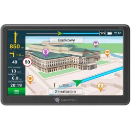 Navigatie GPS Navitel E707 Magnetic,ecran de 7-inch TFT, Touch screen, prindere magnetica cu alimentare integrata, 47 harti incluse, actualizari gratuite prin USB, alerte radar, ghid vocal in romana, Negru