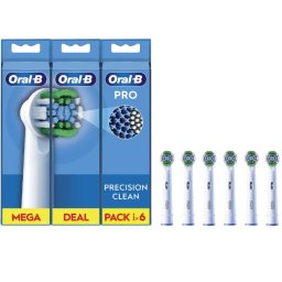 Set de capete periute de dinti Oral-B EB20RX-6 Precision Clean, Set 6 bucati, Pentru adulti, Alb