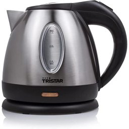 Fierbator de apa Electric Tristar WK-1323, 1500 W, 1.2 L, Negru-Argintiu