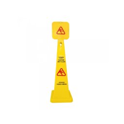 Semnalizator podea umeda Limpio S134, tip CON, inaltime 90 cm, Galben