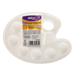 Paleta de pictura, Strigo,10 compartimente, alba