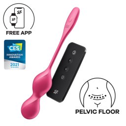 Satisfyer Love Birds 2 - Bilă geisha cu vibrații controlate prin aplicație (roz)