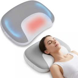 Perna de masaj cervical si lombar iHunt SPA DreamRelax 4D Pillow, Masaj prin framantare 4D, Incalzire infrarosu, Auto Acasa