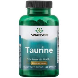 Taurina pentru Energie si Sistem Nervos - Swanson - 500 mg - 100 capsule