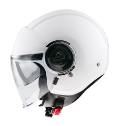 Casca MT Helmets Viale SV S - Open face, alb lucios, Ochelari soare incluși, ECE 22.06