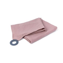 Esarfa pentru alaptat multifunctionala din bumbac organic Doomoo Mom’n Play Pink