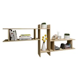 Sirola Maxi set 3 rafturi de perete 188x80x20 cm, PAL acoperit, decor stejar Sonoma - Verificat A · Re-Bloom