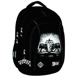 Ghiozdan Scolar St.Right BP04 - Final Lap, 4 Compartimente, Ergonomic, 43x32x20cm
