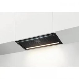 Hota GDE686HB - Hota Grupata Integrata, 60 cm, 750 m³/h, 3 + Intensiv, Filtru Aluminiu, Iluminare LED, Seria 6000, Negru