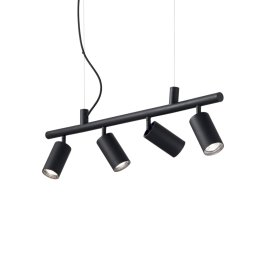 Suspensie cu spoturi orientabile Dynamite SP4, 4x7W LED, 2560 lumeni, L:760 mm H:2250 mm, neagră