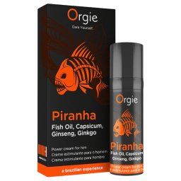 Orgie Piranha Power Cream - Cremă stimulatoare pentru bărbați (15 ml)