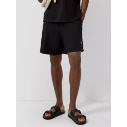 Q/S by s.Oliver Pantaloni scurti de trening barbati, din jerseu gros, cu talie medie, Regular fit, Negru (SELECTATI MARIMEA: L)
