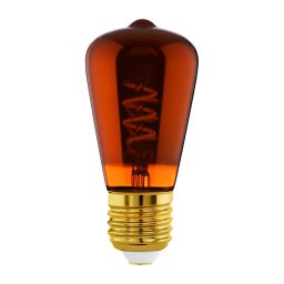 Bec LED reglabil VINTAGE ST48 E27/4W/230V 2000K roșu - Eglo 110199