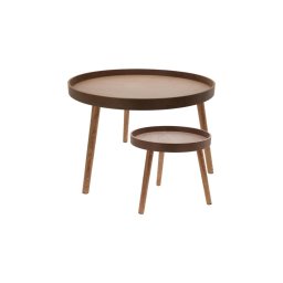 Set de 2 mese de cafea VERDE, Ø 60/38 cm, nuc