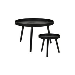 Set de 2 mese de cafea VERDE, Ø 60/38 cm, negru