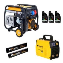 Generator cu invertor sudura, FD10000ER-E3R 8.5kW, benzina, multistart + MMA 220 PULS 220A, Pulse MMA, TIG Lift, Arc Force, VRD, electrod max. 5.0mm + 3L ulei PRO 10W-30 + 1kg electrozi 2.5mm + 1kg electrozi 3.2mm