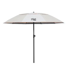 Umbrelă Plajă Solart 205cm UPF50+ 10 Spite Fibră de Sticlă - Alb