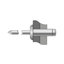 Set 250 x Pop-nituri Standard Cap Bombat Aluminiu Otel-5 X 20