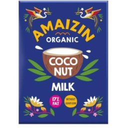 Set 2 x Lapte de Cocos Bio, 17% Grasime, Tetra Pack, Amaizin, 500 ml