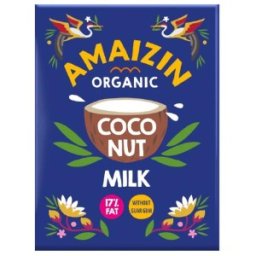 Set 2 x Lapte de Cocos Bio, 17% Grasime, Tetra Pack, Amaizin, 200 ml