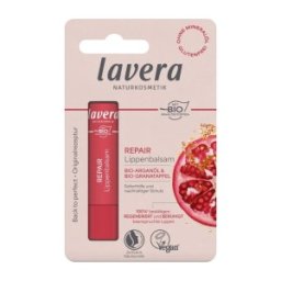 Set 2 x Balsam de Buze Reparator Bio cu Rodie si Ulei de Argan, Lavera, 4.5 g