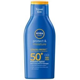 Set 2 x Lotiune Nivea Sun Protect & Moisture, SPF 50+, 100 ml