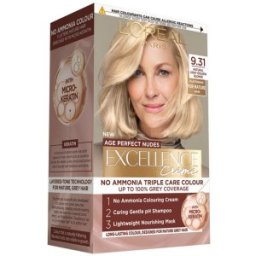 Set 2 x Vopsea de Par L'Oreal Paris Excellence Age Perfect Nudes, Blond Auriu 9.31, 192 ml