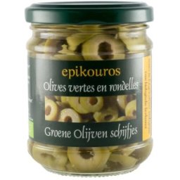 Set 2 x Masline Verzi Rondele, in Saramura, Bio, Epikouros, 190 g/100 g