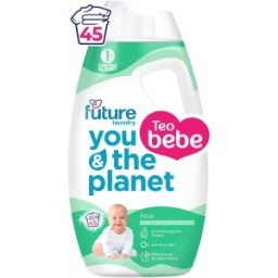 Set 2 x Detergent Rufe Lichid Teo Bebe Future, Aloe Vera, 1.8 l