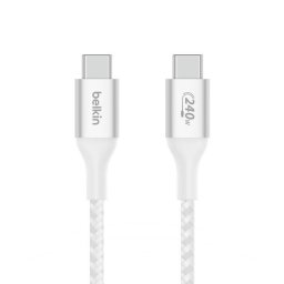 Cablu Date Belkin Boost Charge USB-C TO USB-C Braided 2m Alb