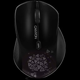 CANYON CNS-CMSW4 Mouse (Wireless, Optical 800/1280 dpi, 6 btn, USB, power saving technology), Black