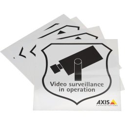 Autocolant de supraveghere AXIS NET CAMERA STICKER/10PCS, 10 bucati, 100x100mm, rezistent la intemperii