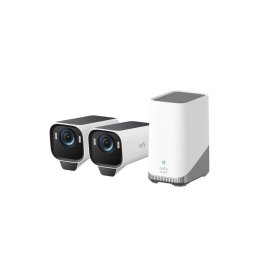 Sistem supraveghere video wireless eufyCam S3 Pro, 4K, BionicMind™, MaxColor Vision, Panou Solar integrat, Homebase 3 + 2 camere video eufyCam S3