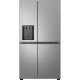 Side by side LG GSJ41PYPE, 641 l, No Frost, LINEARCooling, Compresor Smart Inverter, Dozator Apa, Clasa E, H 179 cm, Argintiu